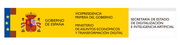 Logotipo del gobierno de España; Ministerio de Asuntos Económicos y transformación digital