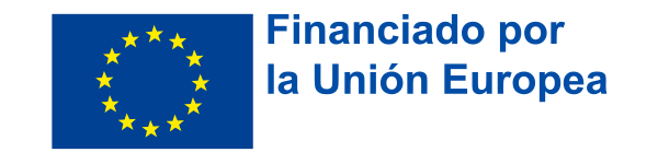 Logotipo en positivo de la Unión Europea; Next generationEU, "financiado por la Unión Europea"
