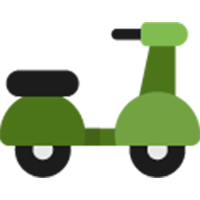 Ilustración vectorial de una motocicleta; scooter.